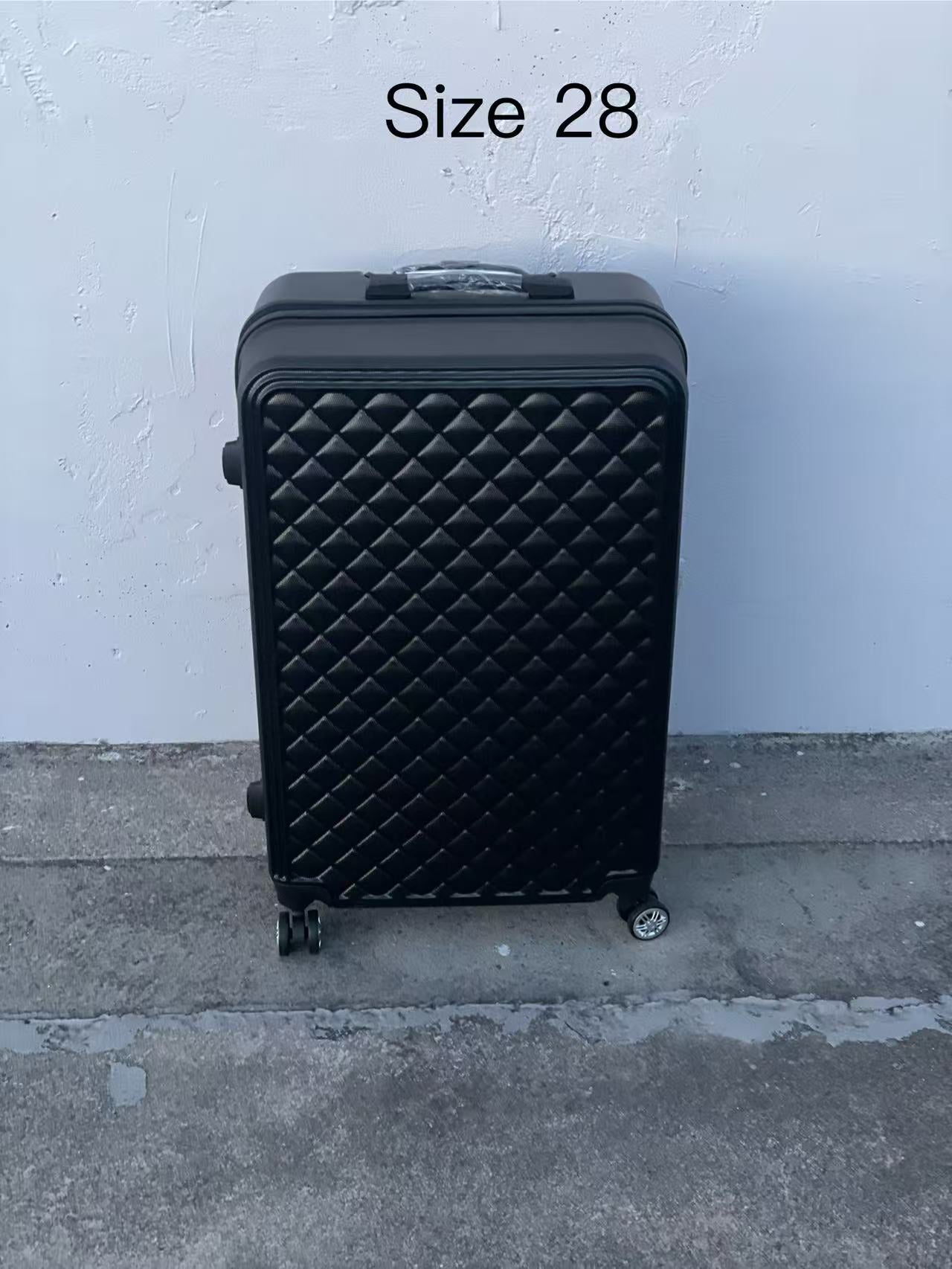 BLACK 360 Spanner 4 Wheels ABS Hardcase Travel Suitcase Luggage
