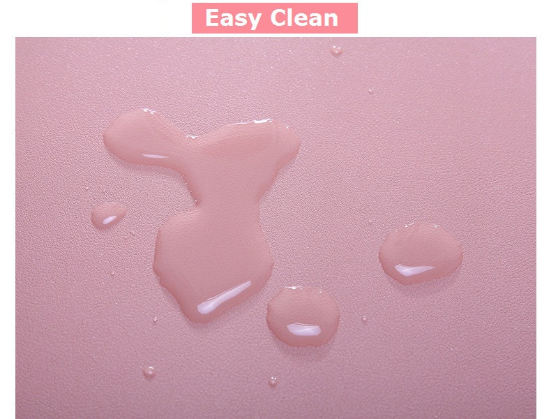 Pink- 90*45cm PU Leather Desk Mat Computer Laptop Keyboard Mouse Pad Office