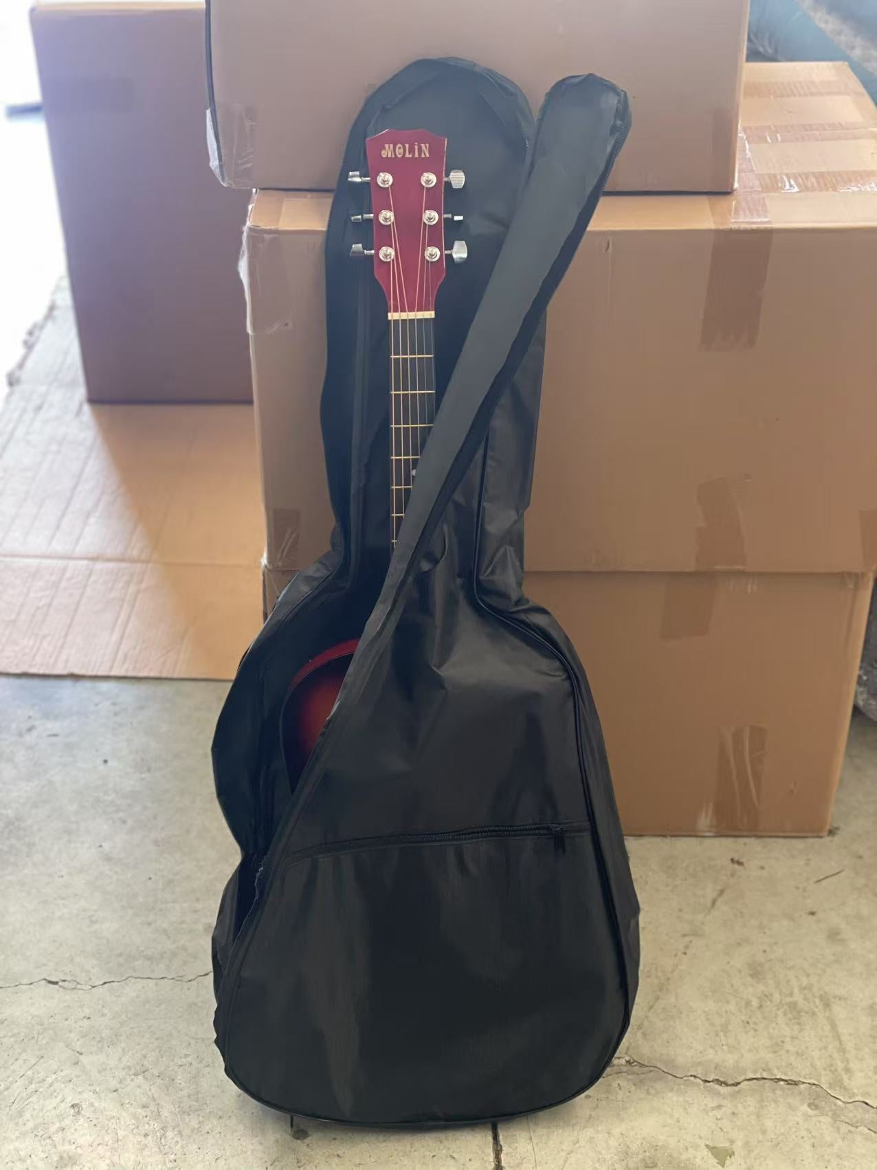 ORANGE Brand New 38C Wooden Acoustic Guitar with Guitar Bag