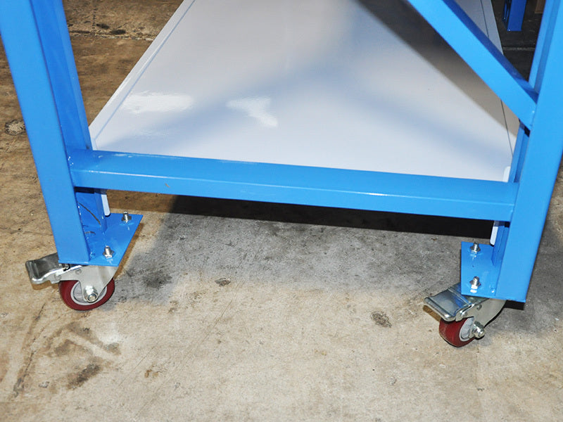 Blue Movable WorkBench / 4 Wheels / 101x200x60CM
