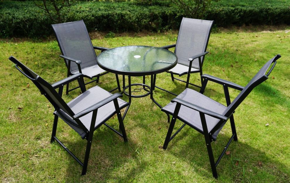 Quality Square Garden Table & 4 Chairs