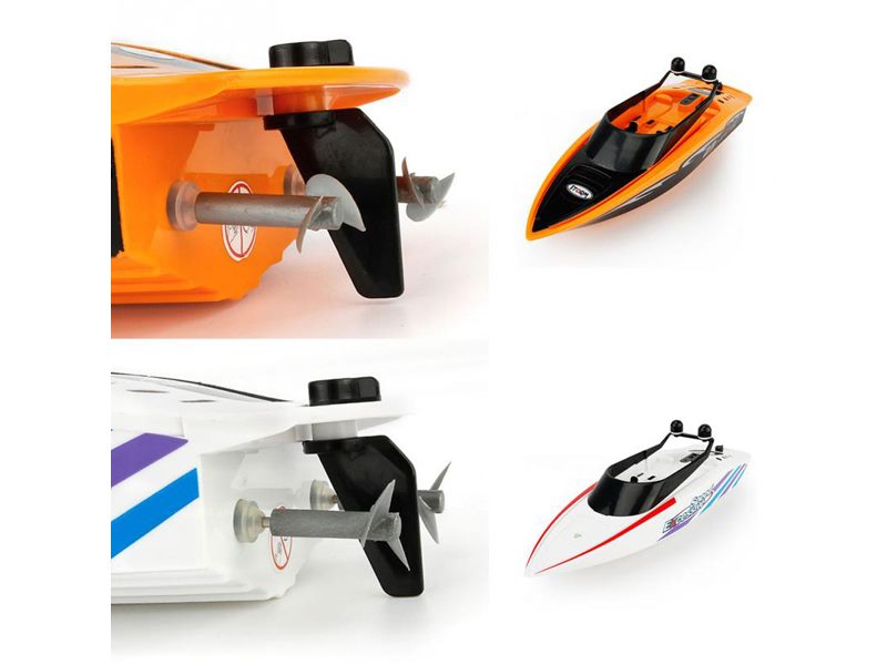 RC Boat 32CM Control Electric Boat Speedboat for Summer Children Toy White
