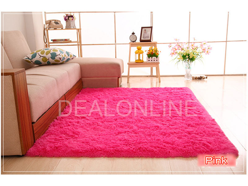 Size200cm x 140cm Ultra Soft Area Rugs Fluffy Carpets Bedroom Kids Shaggy Floor Nursery Mats