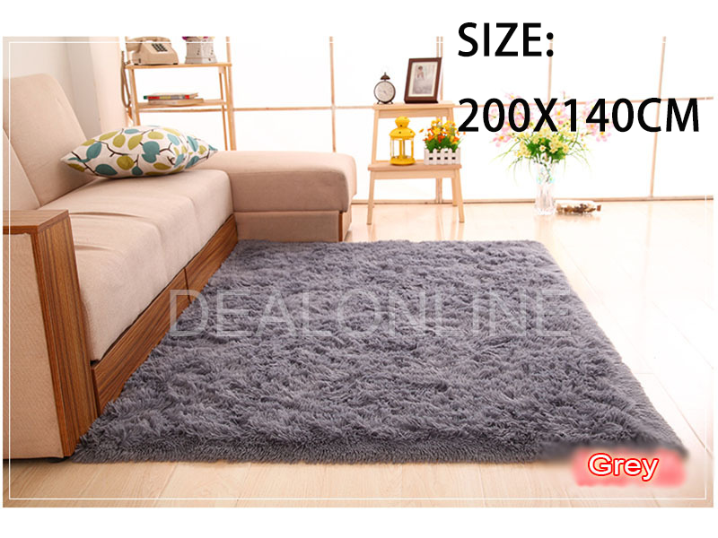 Size200cm x 140cm Ultra Soft Area Rugs Fluffy Carpets Bedroom Kids Shaggy Floor Nursery Mats