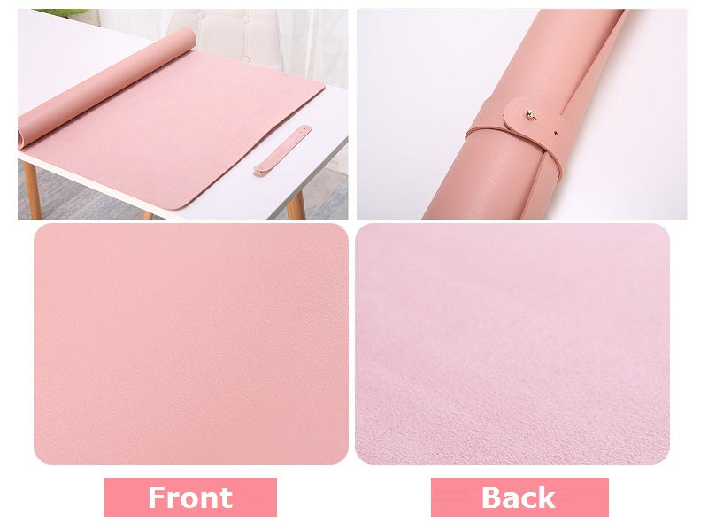 Navy 90*45cm PU Leather Desk Mat Computer Laptop Keyboard Mouse Pad Office