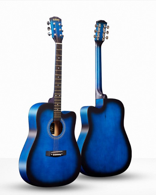 41" Blue Wooden Acoustic Guitar