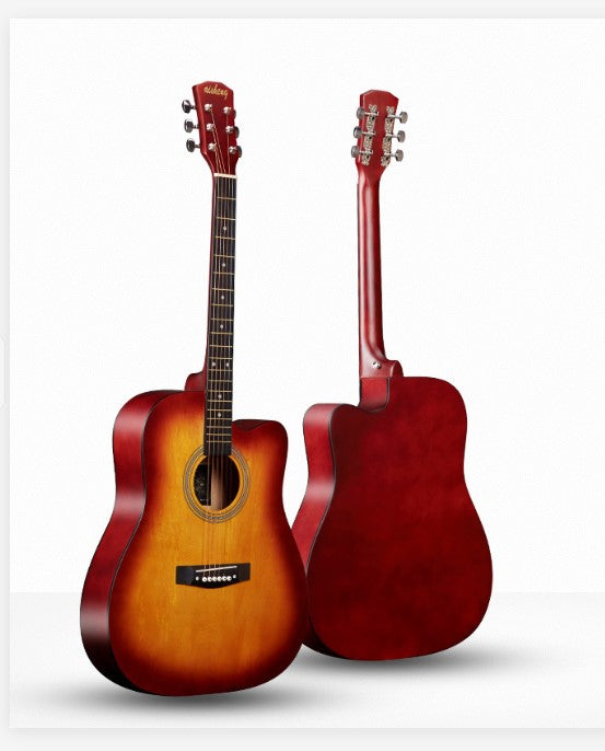 41" Orange Wooden Acoustic Guitar