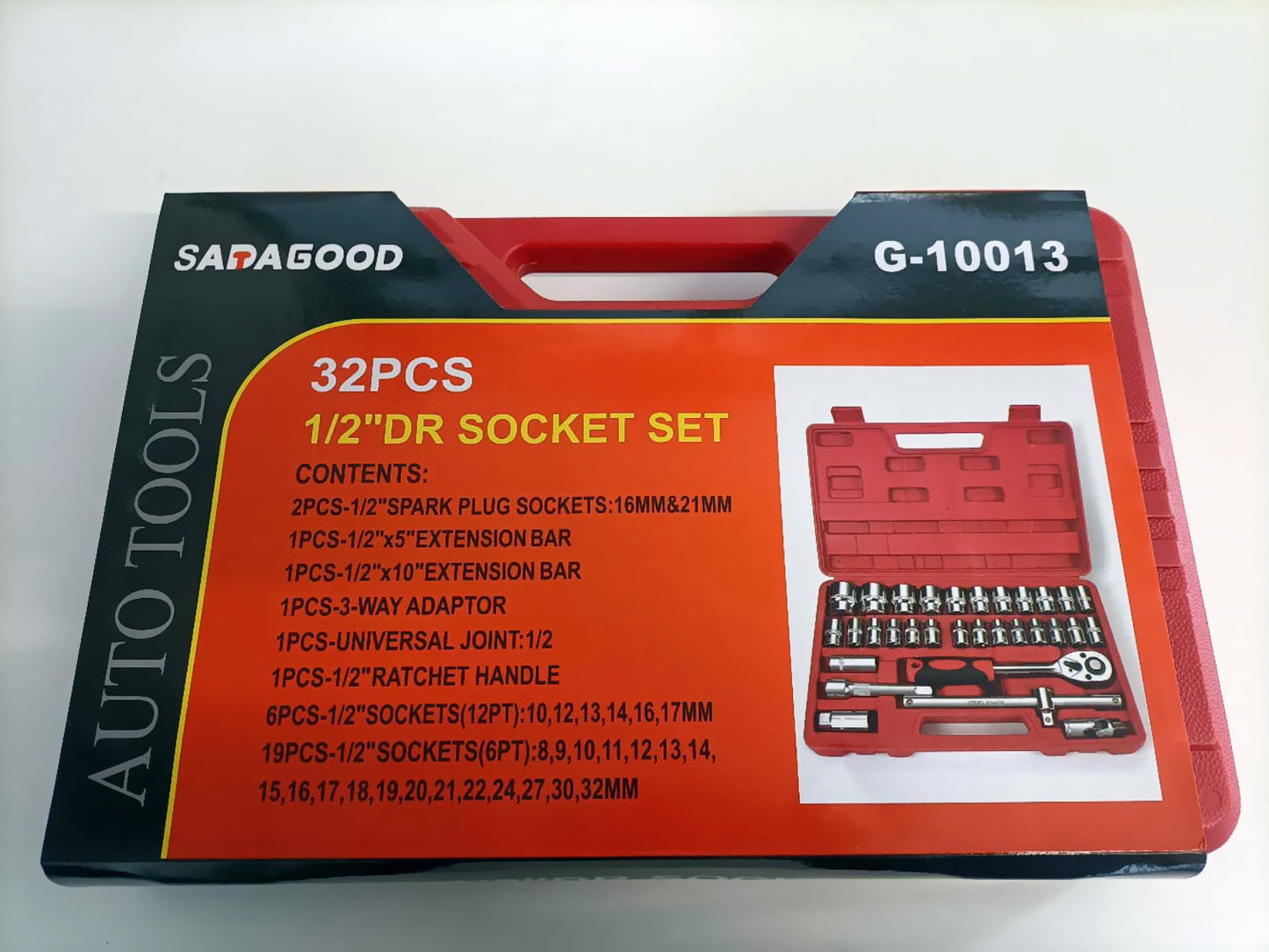 32Pcs 1/2" Socket Wrench Set