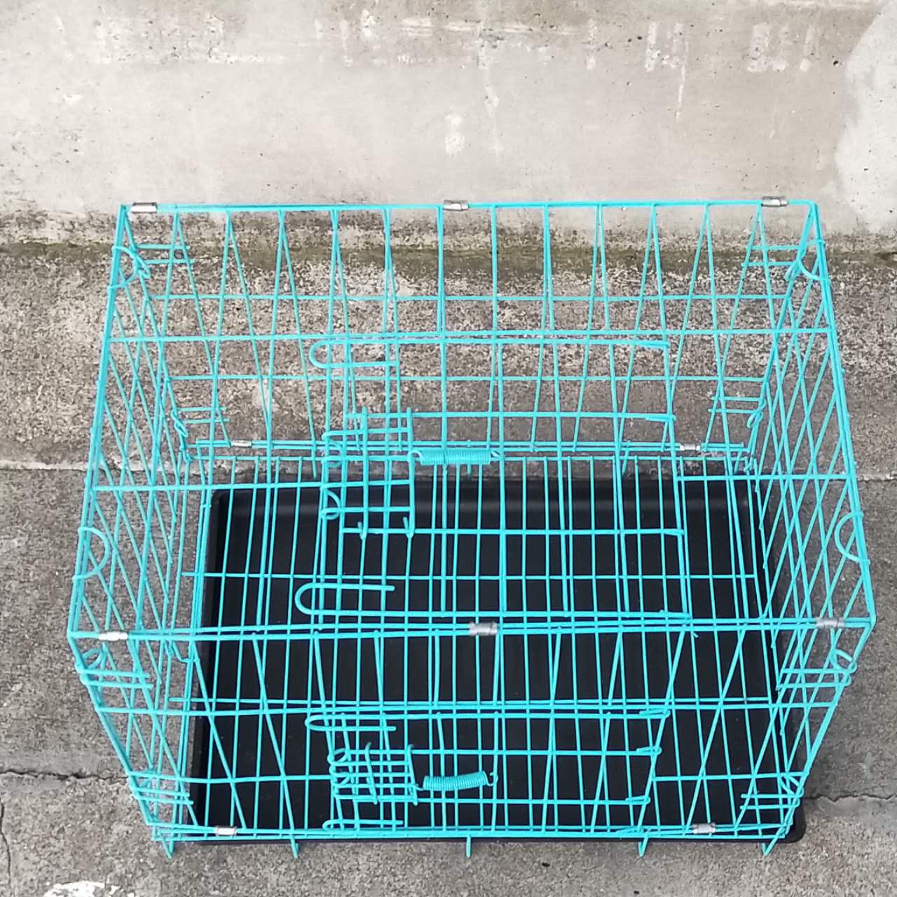 Pet Cage - 50CM Wide Collapsible Metal Pet Cage BLUE