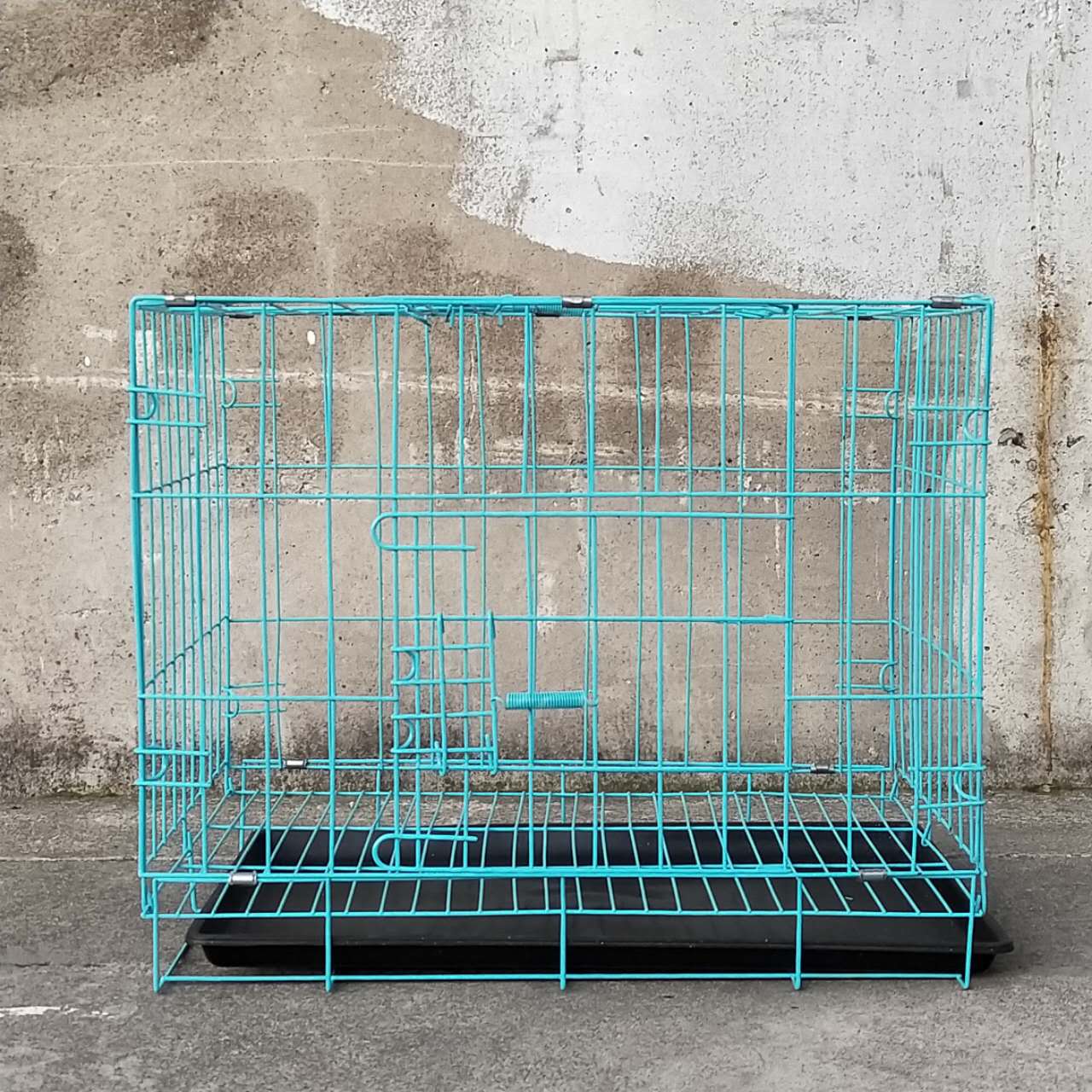 Pet Cage - 50CM Wide Collapsible Metal Pet Cage BLACK