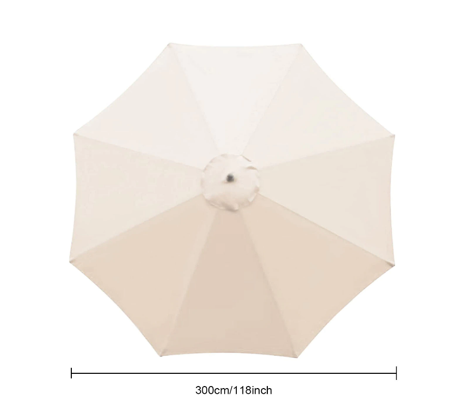 3M Parasol Replacement Cloth Round Garden Umbrella Cover For 8-Arm