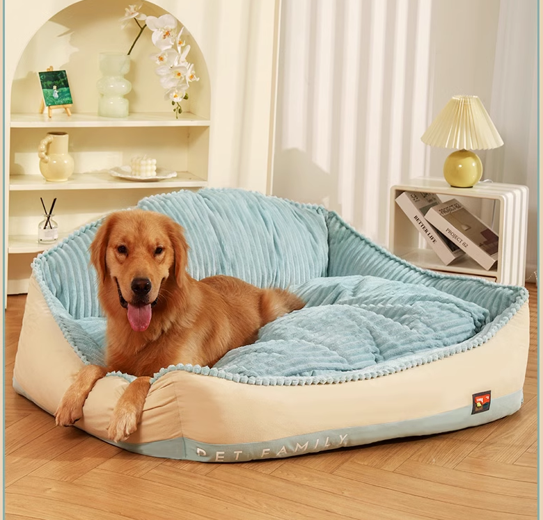 Size 120cmx90cmx46cm High back bolster comfort Pet bed Dog Bed Super Thick Warm