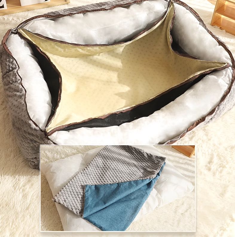 Size 120cmx90cmx37cm High back bolster comfort Pet bed Dog Bed Super Thick Warm