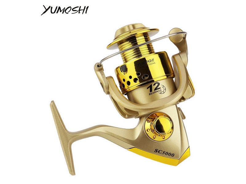 Yumoshi SC7000 Electroplating Fishing Reel Bearing Gear Ratio Spinning Tackle