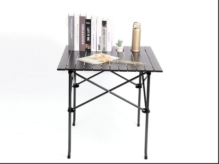 Portable Folding Camping Square Table 55X55X50cm With 2 Outdoor Foldable Chair