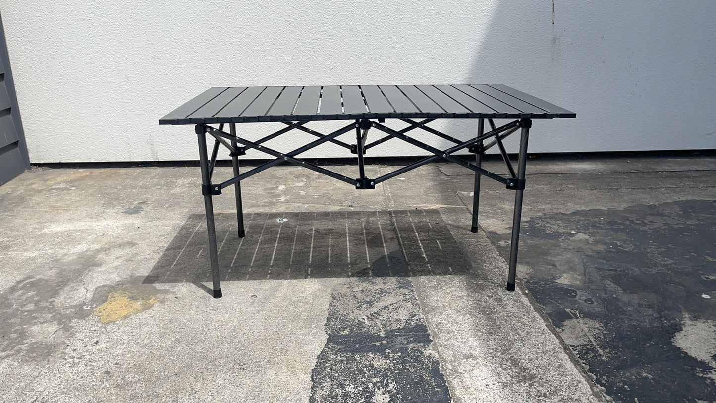 Portable Folding Camping Square Table 120X55X68CM With 4 Outdoor Foldable Chair