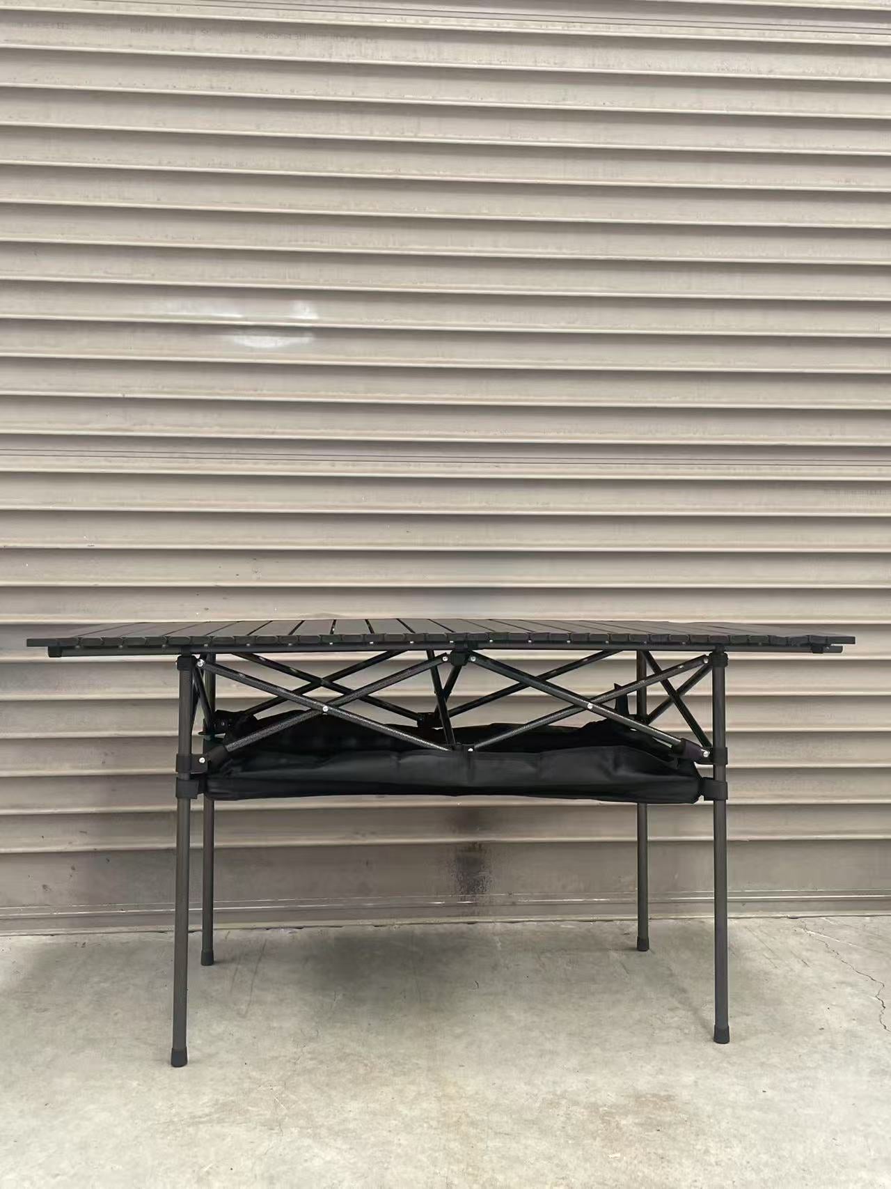 Portable Folding Camping Square Table 120X55X68CM With 4 Outdoor Foldable Chair