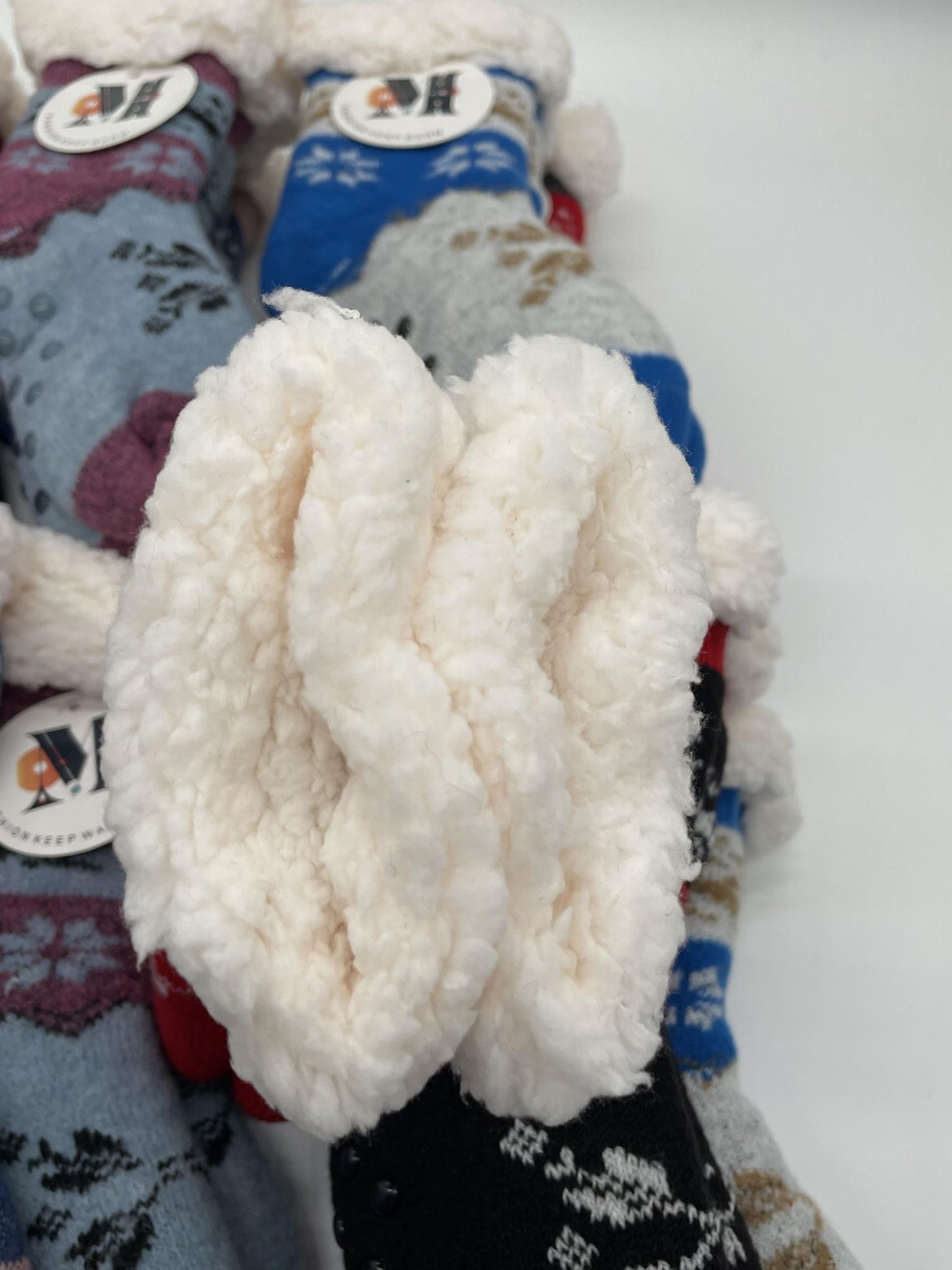 (12 Pairs) KIDS THERMAL FLEECE- LINED FUZZY COSY SOCKS