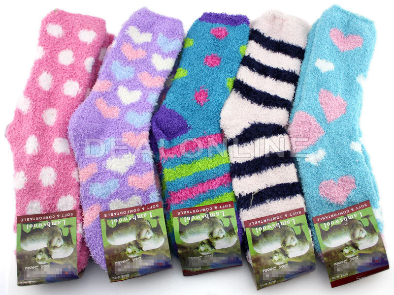 (12 Pairs) Women's Soft & Warm Fleece Socks