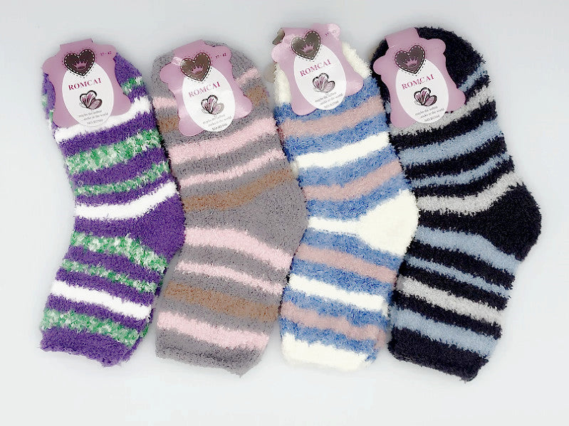 (12 Pairs) Women's Soft & Warm Fleece Socks
