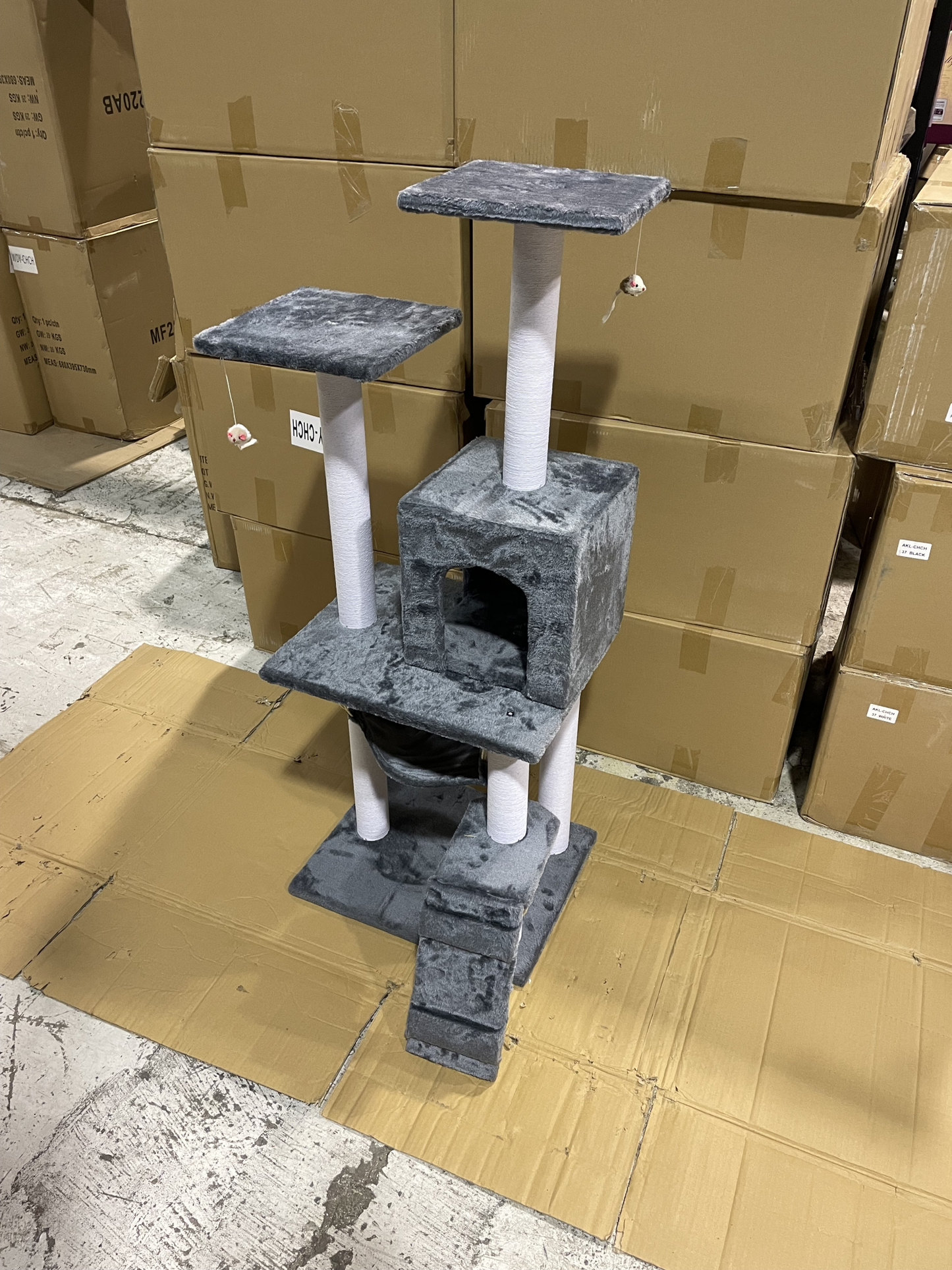 125CM Cat Tree House Scratching Post Condo - DARK GREY