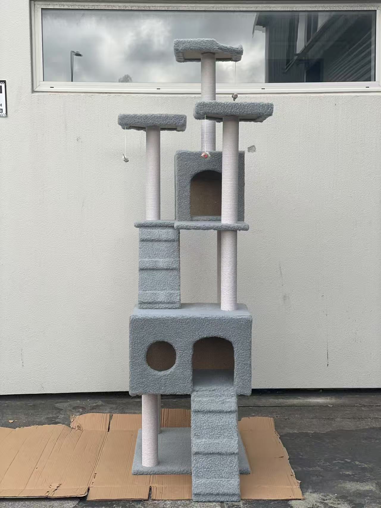 185CM High Cat Tree House Scratching Post Condo - Grey