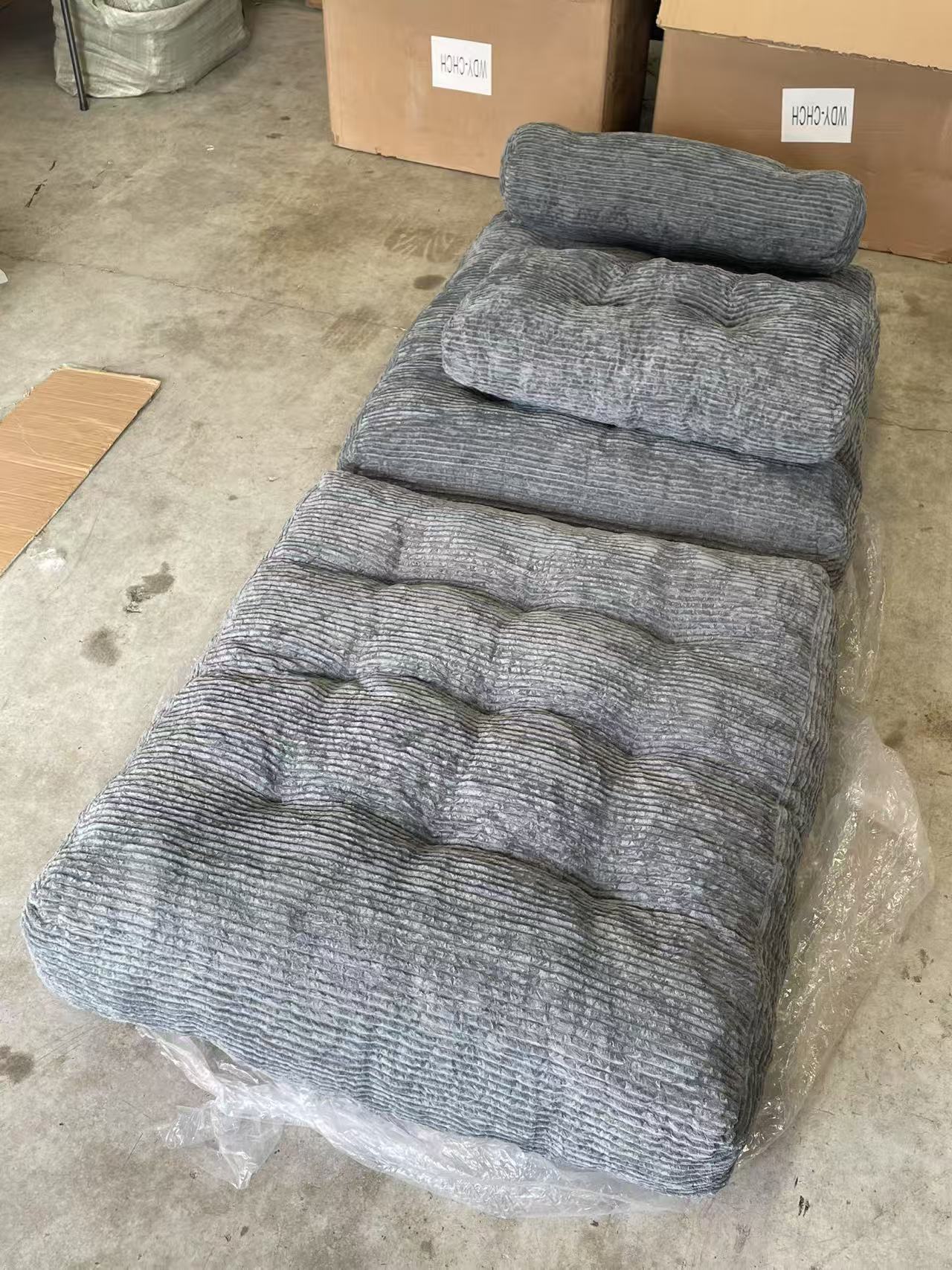 35.4x33.5 Inch Floor Pillow, Large Round Floor Cushion with Removable Washable Cover - Ultra Soft Plush Filling for Adults, Kids, Lounge, Bedroom, Reading Nook, Meditation, Corduroy,GREY