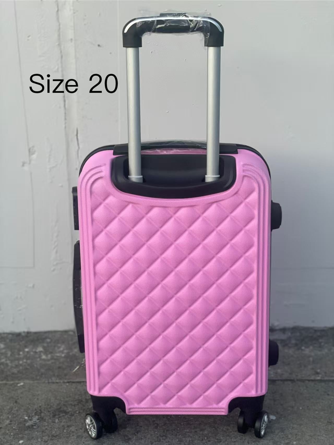 360 Spanner 4 Wheels ABS Hardcase Travel Suitcase Luggage PINK
