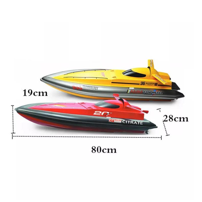 80CM High-Speed RC Racing Boat |18KM/H Waterproof Design |80m Range|Kids/Adults