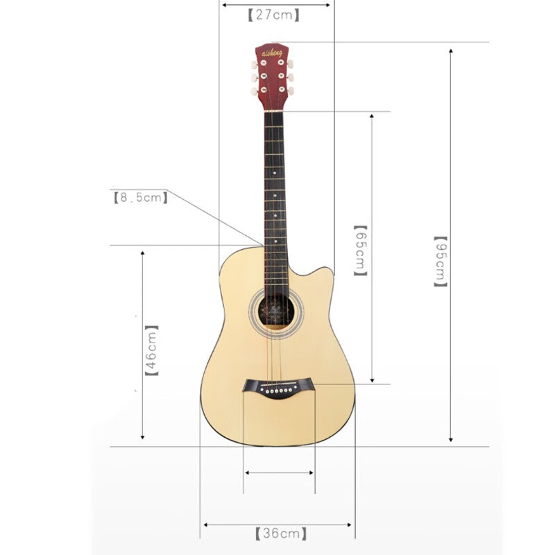 GRIT WOOD PATTERN 38" Wooden Acoustic Guitar