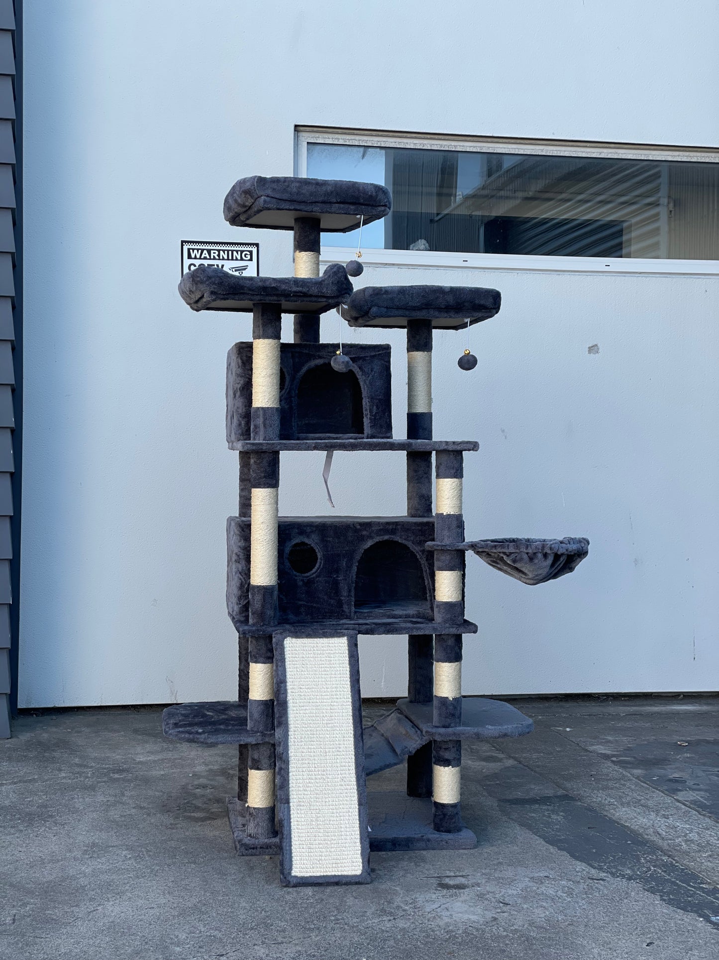 Cat Tree House Scratching Post Condo - 162CM DARK GREY