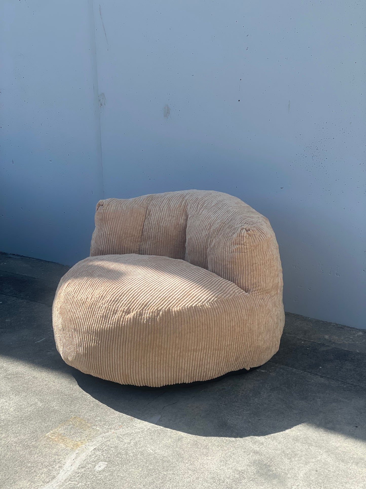 Corduroy Single Sofa with Wide Backrest KHAKI