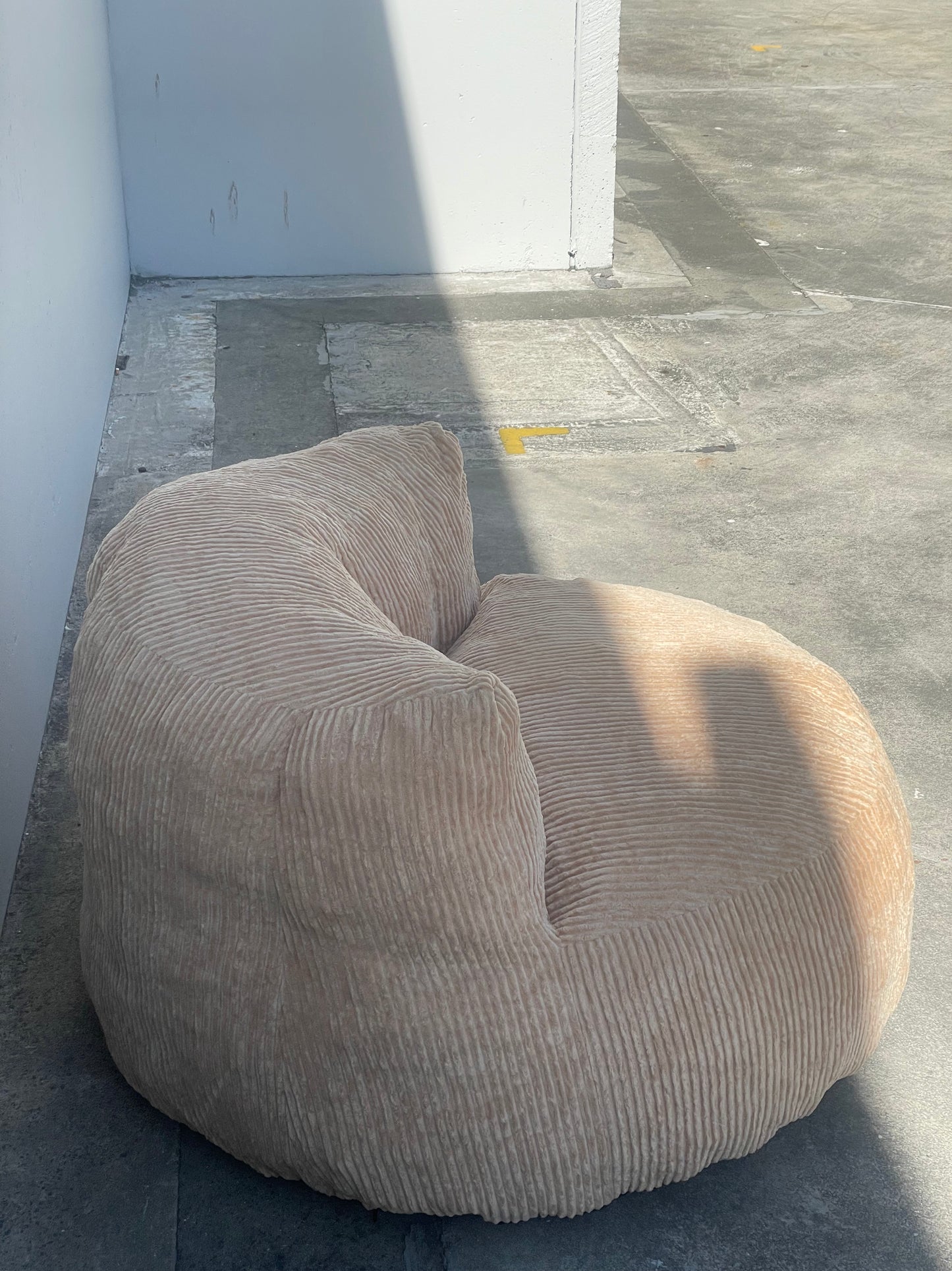 Corduroy Single Sofa with Wide Backrest KHAKI
