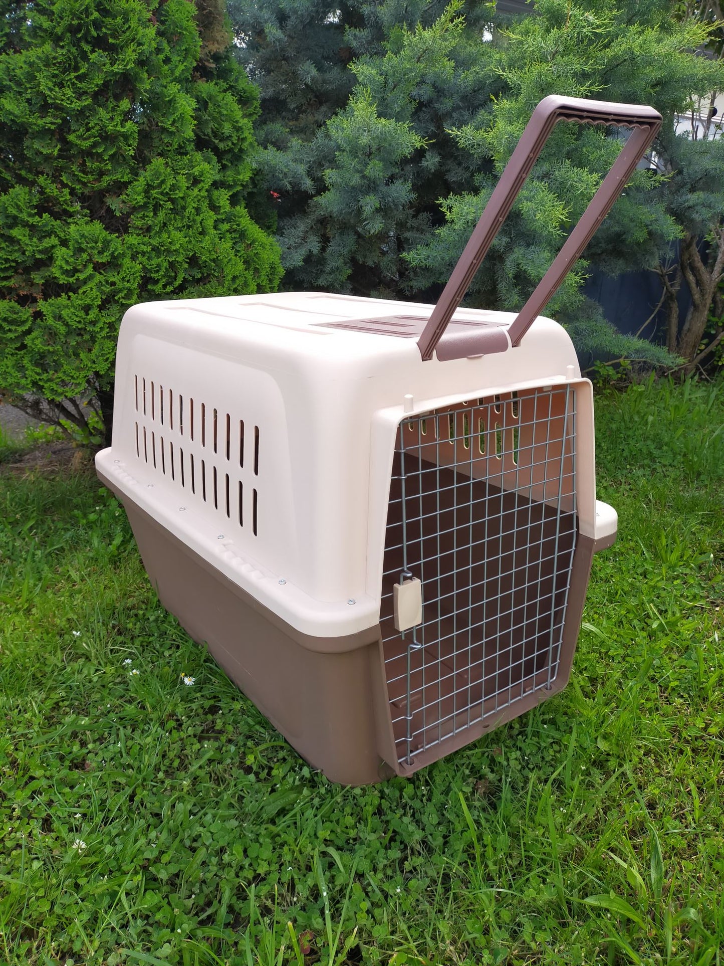 X-Large Airline Travel Cage/Carrier/Crate 99cm Wheeled Air NZ - Brown