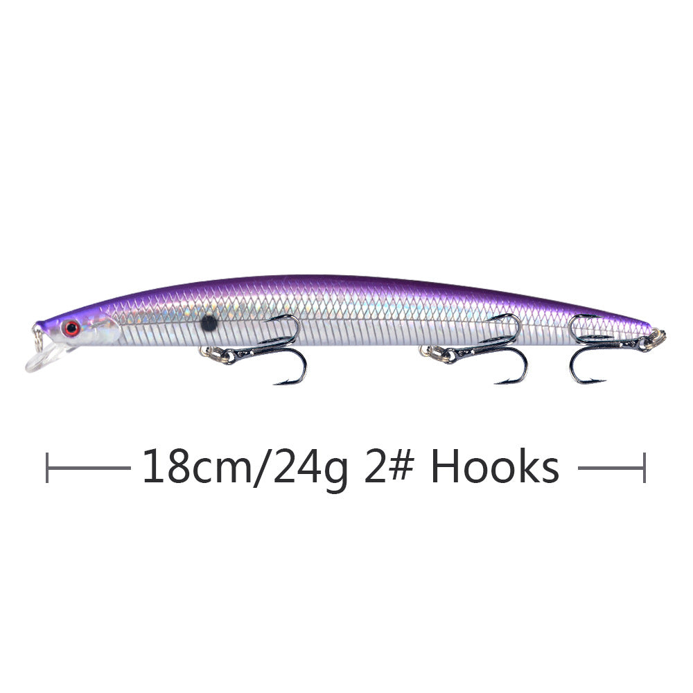 10pcs/p Large Fishing Lures 18cm Hard Bait Lures with Treble Hook Lifelike