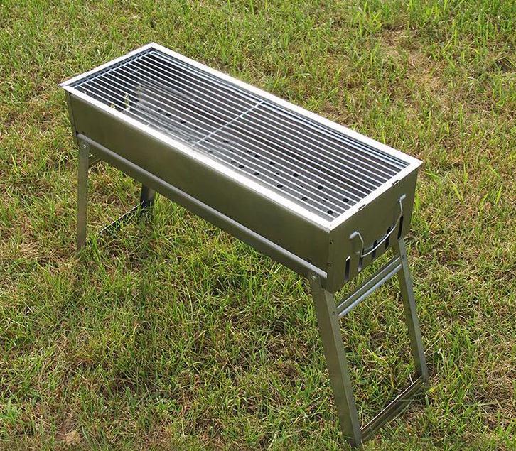 Folding Barbecue BBQ Charcoal Grill 62cm x 23cm High 46cm