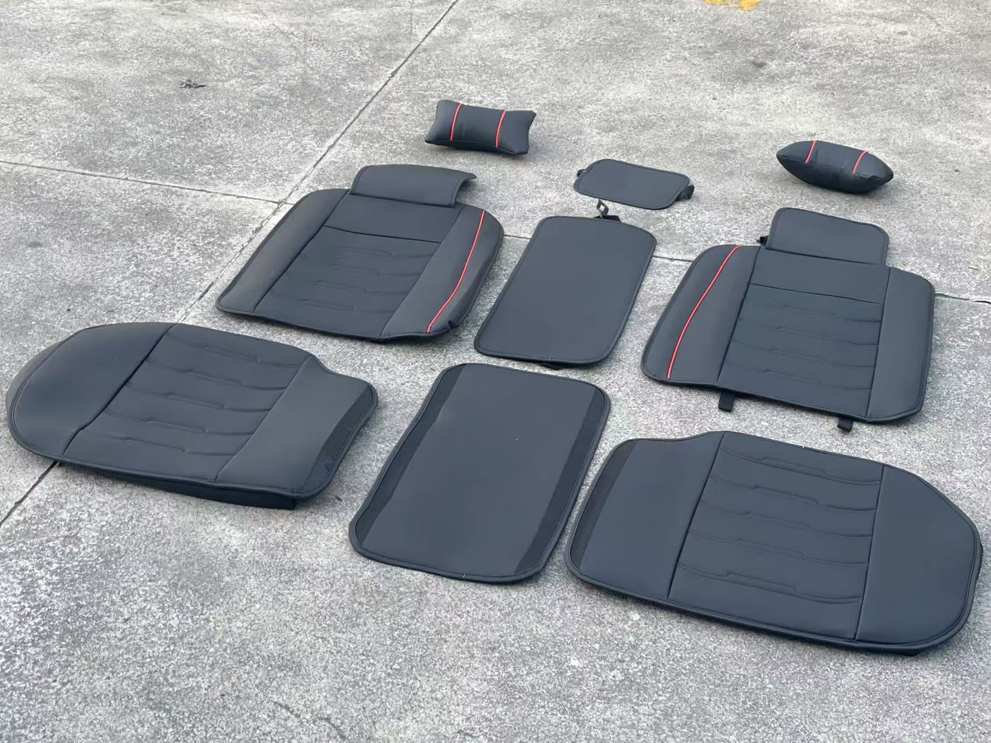Car Seat Cover Faux Leather Cushion 5 Seater Full Set Front Rear Premium Quality