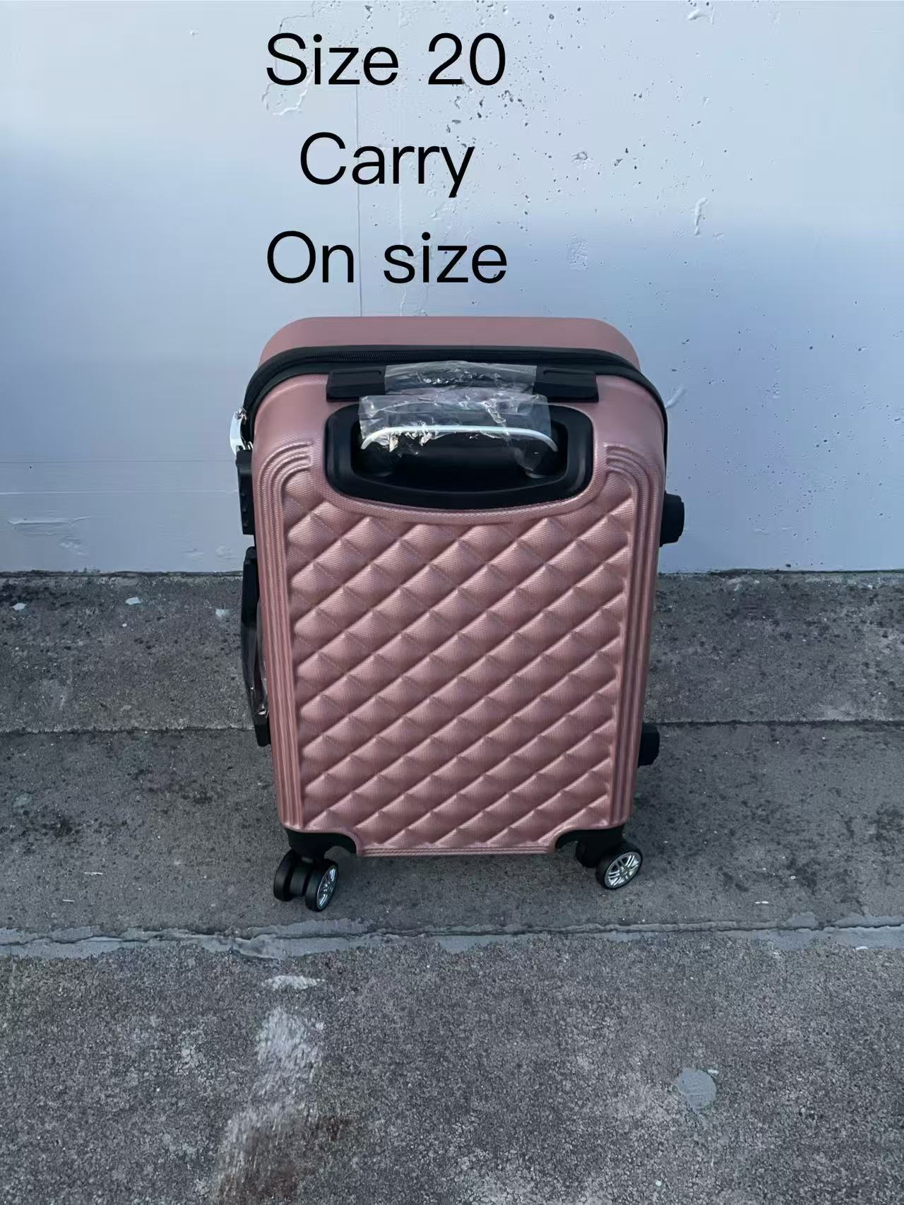 ROSE GOLD 360 Spanner 4 Wheels ABS Hardcase Travel Suitcase Luggage