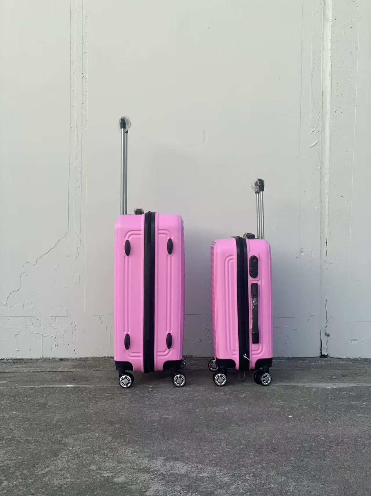 360 Spanner 4 Wheels ABS Hardcase Travel Suitcase Luggage PINK