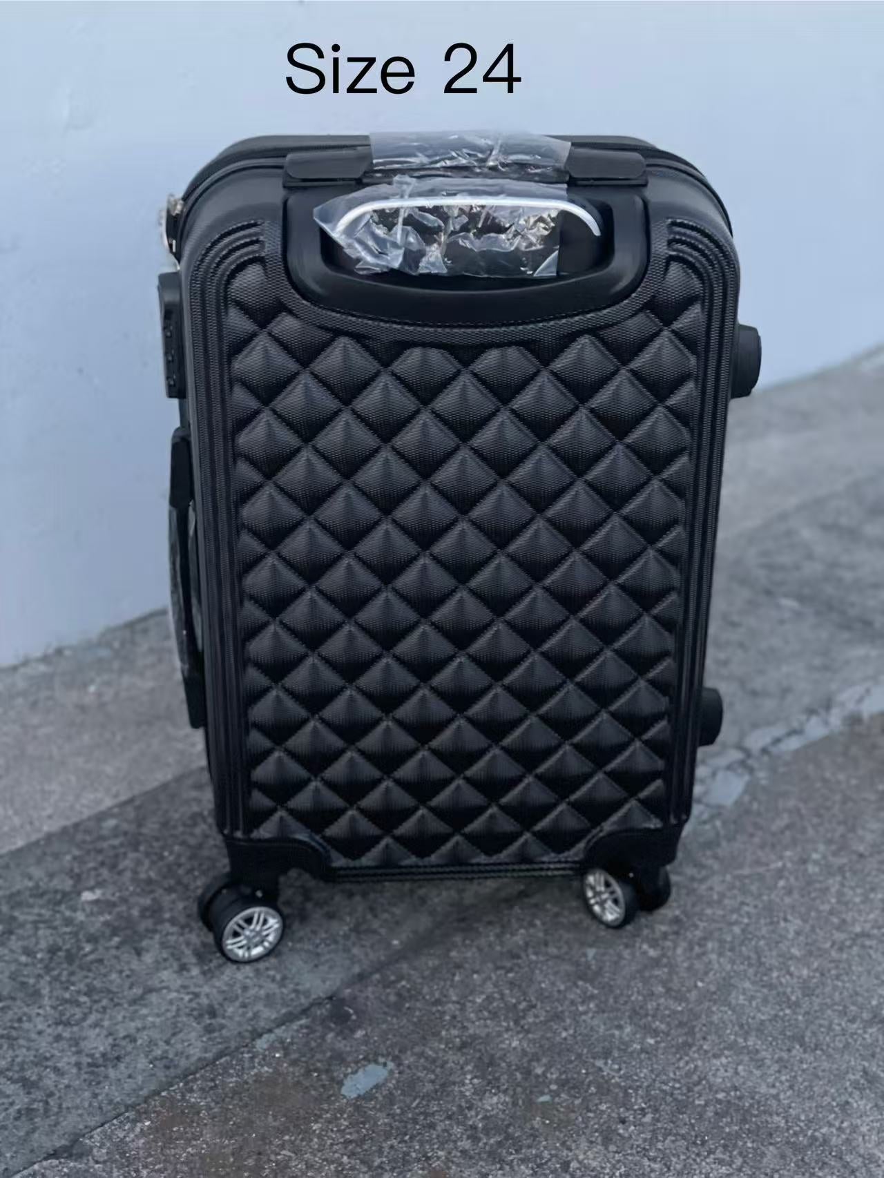 BLACK 360 Spanner 4 Wheels ABS Hardcase Travel Suitcase Luggage