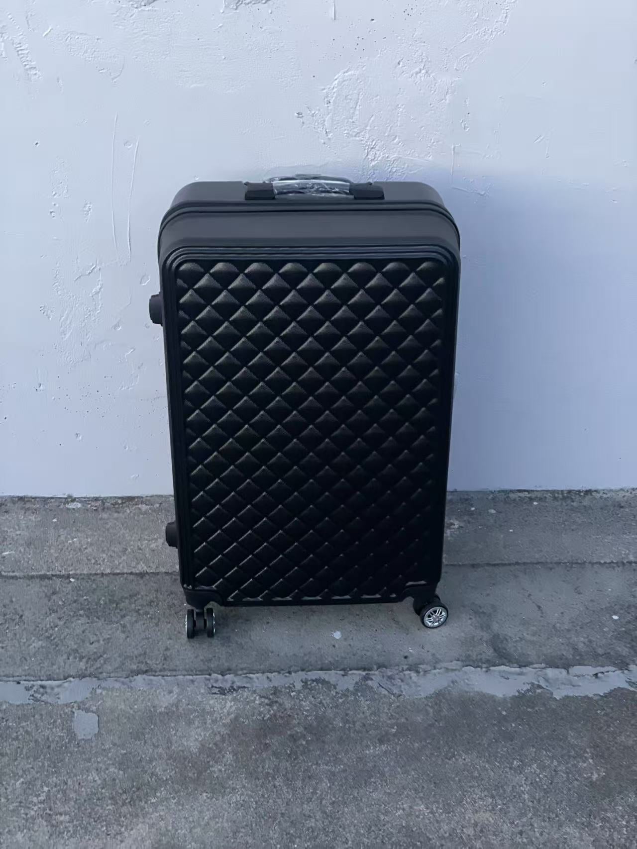 BLACK 360 Spanner 4 Wheels ABS Hardcase Travel Suitcase Luggage