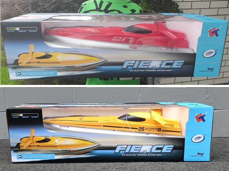 80CM High-Speed RC Racing Boat |18KM/H Waterproof Design |80m Range|Kids/Adults