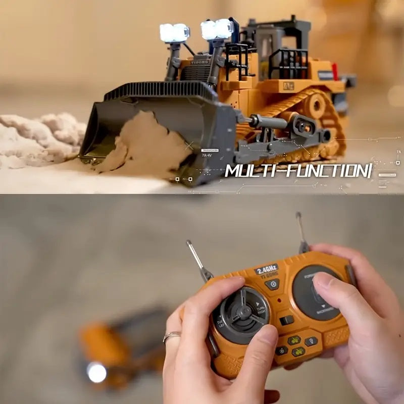 Remote Control Engineering Vehicles Series - 1:24 Bulldozer 9 Channels 2.4G