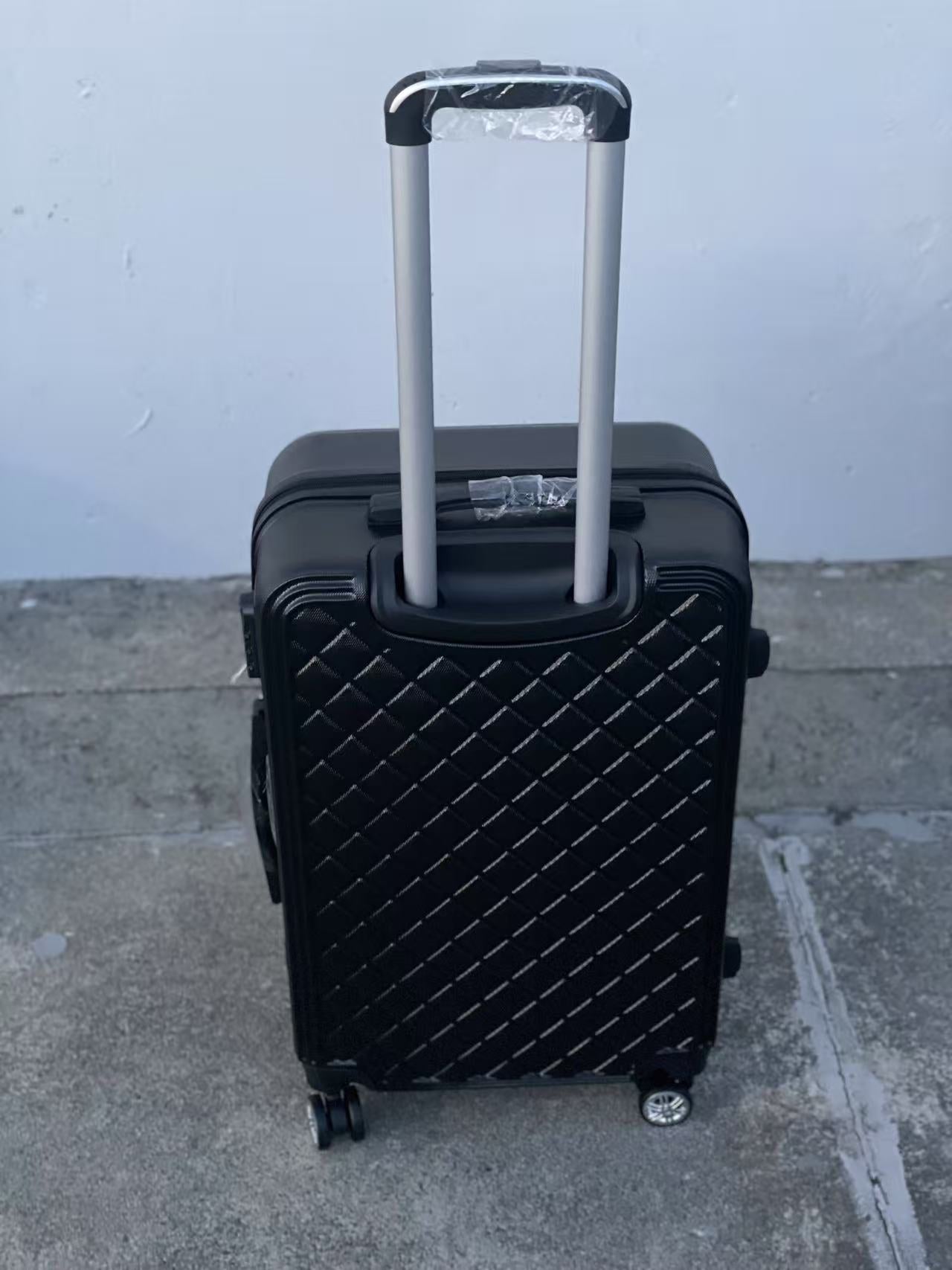 BLACK 360 Spanner 4 Wheels ABS Hardcase Travel Suitcase Luggage