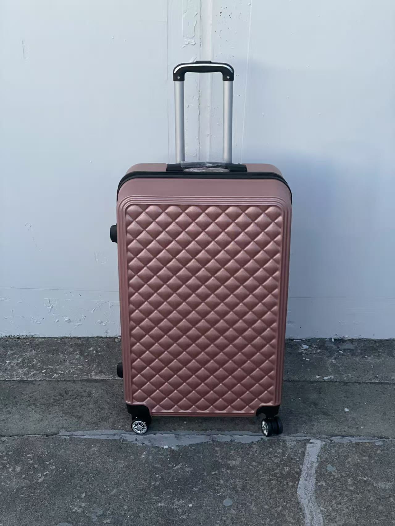 ROSE GOLD 360 Spanner 4 Wheels ABS Hardcase Travel Suitcase Luggage