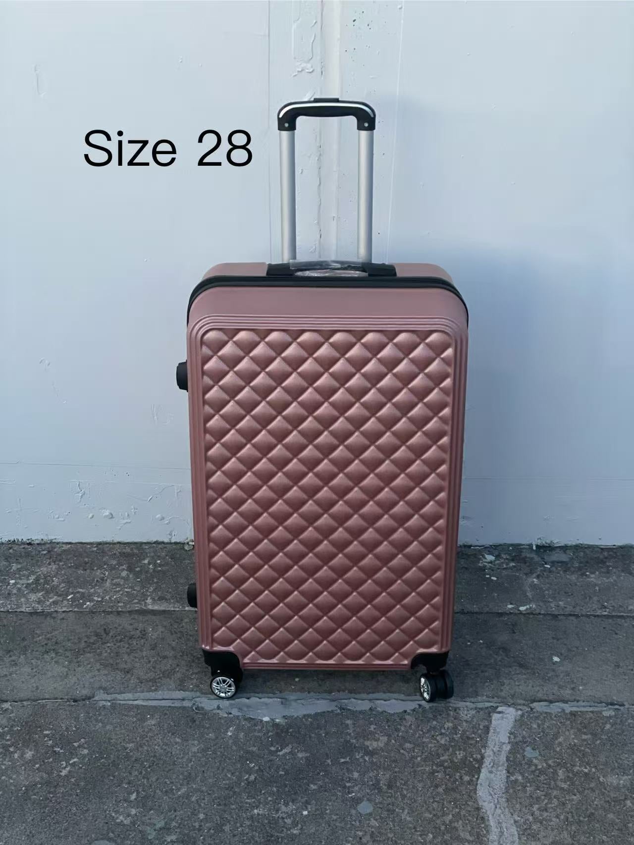 ROSE GOLD 360 Spanner 4 Wheels ABS Hardcase Travel Suitcase Luggage
