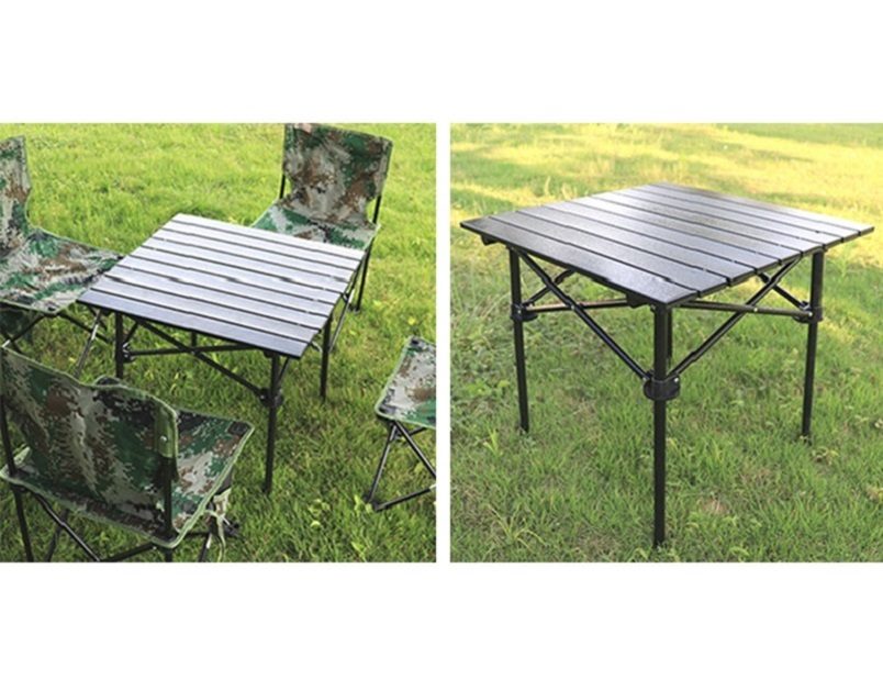 Portable Folding Table Tea Picnic Camping Barbecue Square Table 55X55X50