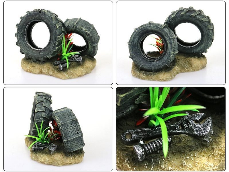 Fish Tank Decoration / Aquarium Ornament, Scrap Tires