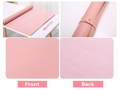 Brown- 100*50cm PU Leather Desk Mat Computer Laptop Keyboard Mouse Pad Office