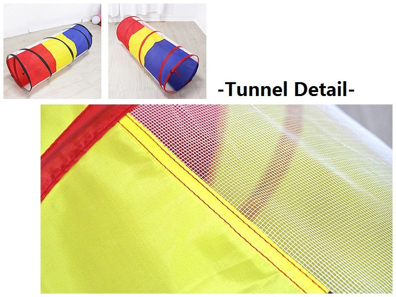 4PCS Pop-Up Square Triangle Tunnel Play Tent Kit Set